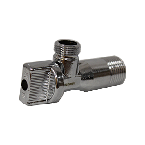 Vanne à sphère équerre laiton chromé pour lavabo M1/2" (15/21) - sortie M3/8" (12/17) - Sferaco