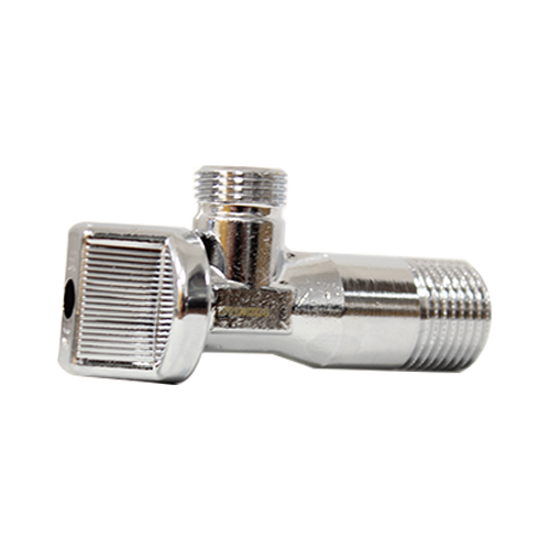 Vanne à sphère équerre laiton chromé pour lavabo M1/2" (15/21) - sortie M3/8" (12/17) - Sferaco