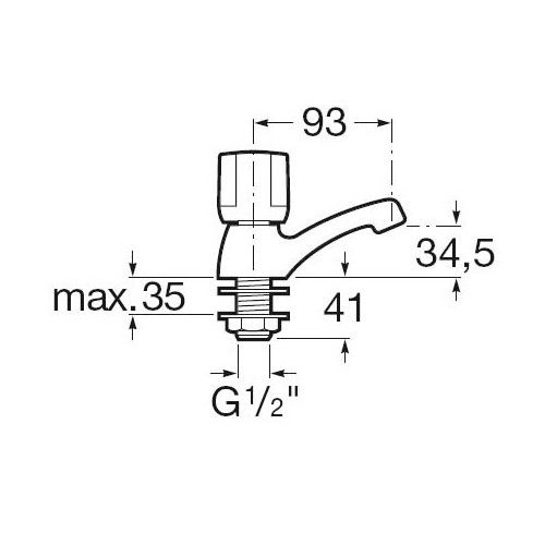 Robinet lave-Mains NIAGARA PLUS Roca - Chrome